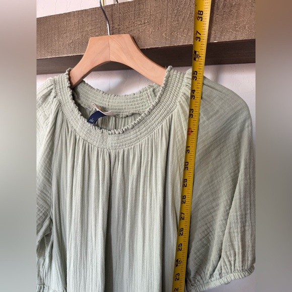 Universal Thread|Sage Green Baby doll Smocked Dress in gauze cotton•Beachy boho - Picture 11 of 15